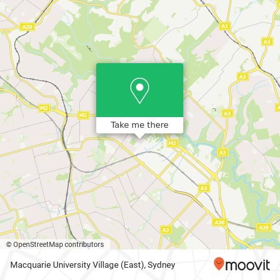 Mapa Macquarie University Village (East)