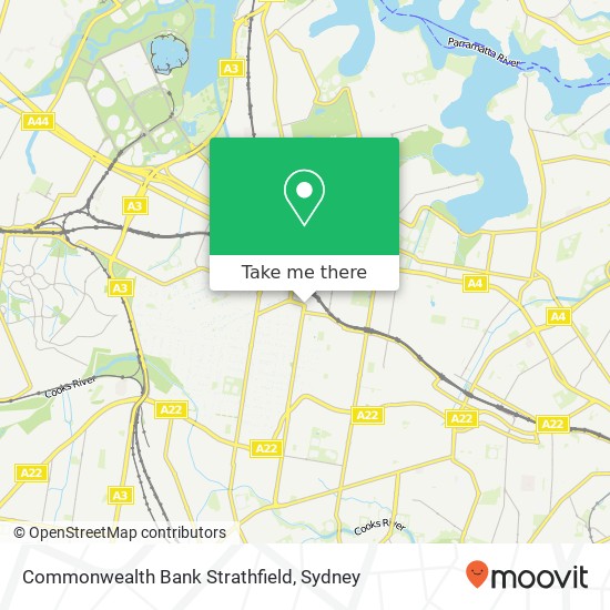 Commonwealth Bank Strathfield map