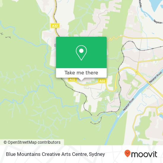 Mapa Blue Mountains Creative Arts Centre