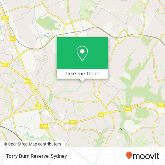 Torry Burn Reserve map