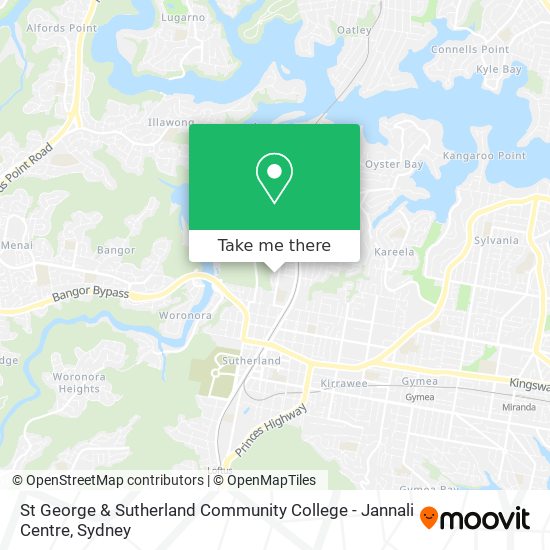 Mapa St George & Sutherland Community College - Jannali Centre