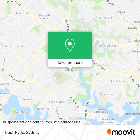 Mapa East Ryde