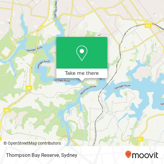 Mapa Thompson Bay Reserve