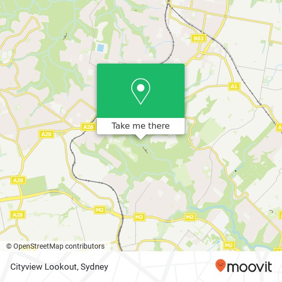 Cityview Lookout map