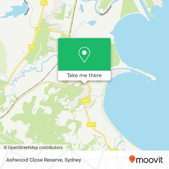 Ashwood Close Reserve map