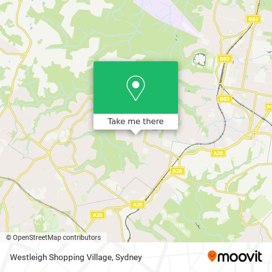 Mapa Westleigh Shopping Village