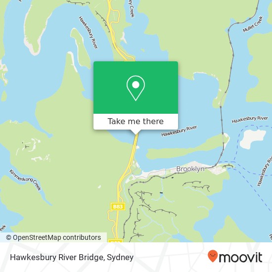 Hawkesbury River Bridge map