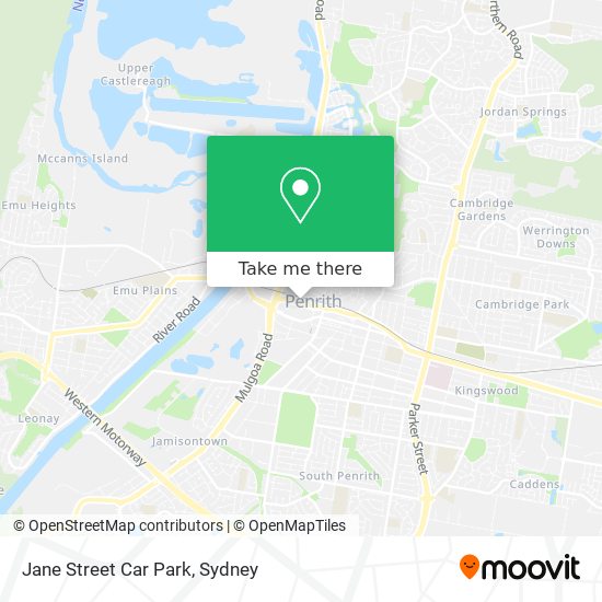 Mapa Jane Street Car Park