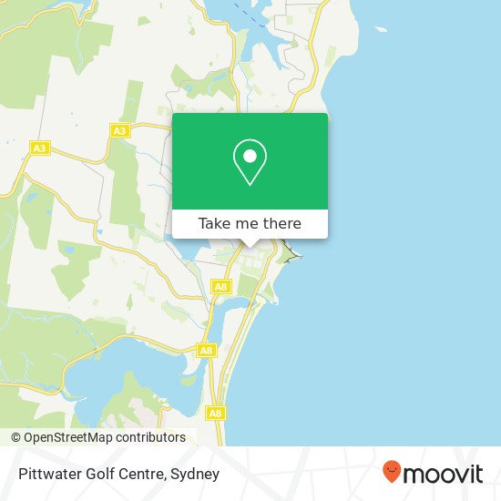 Mapa Pittwater Golf Centre