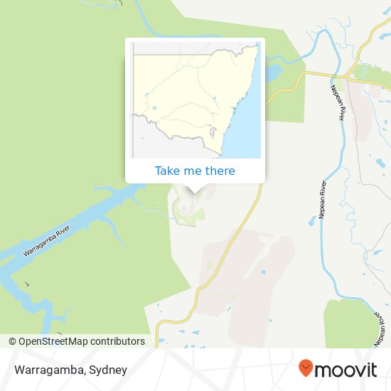 Mapa Warragamba