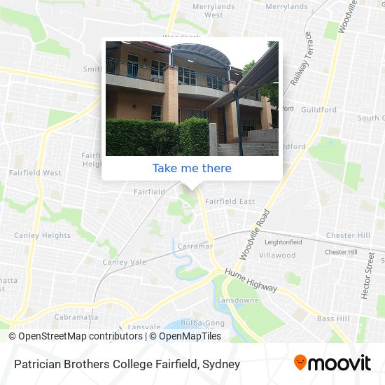 Mapa Patrician Brothers College Fairfield