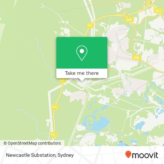 Mapa Newcastle Substation