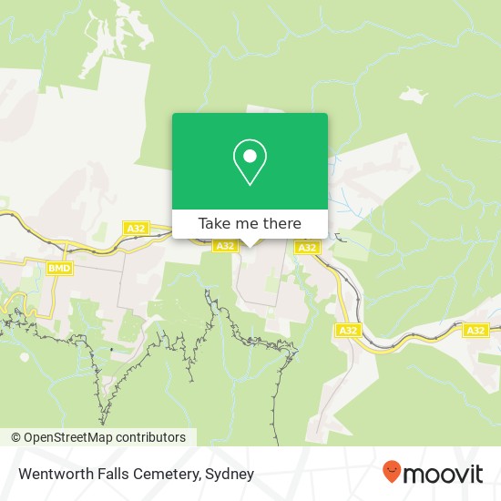 Wentworth Falls Cemetery map