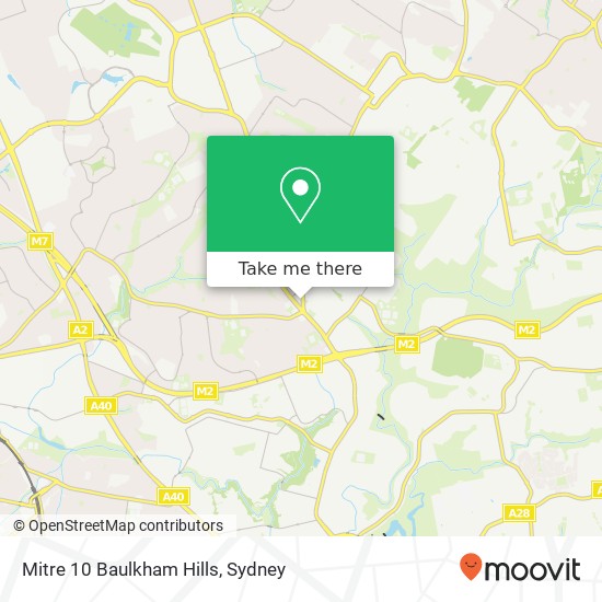 Mitre 10 Baulkham Hills map