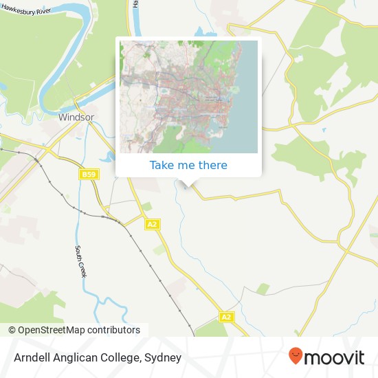 Mapa Arndell Anglican College
