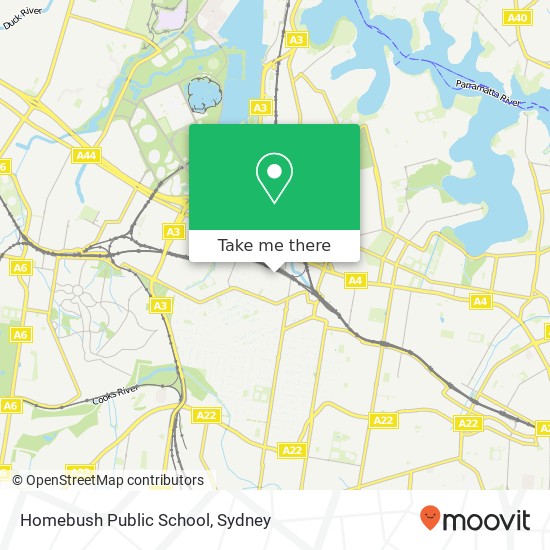 Mapa Homebush Public School