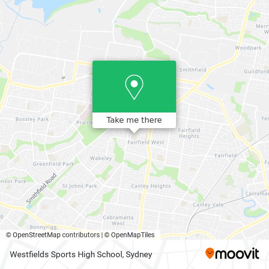 Mapa Westfields Sports High School