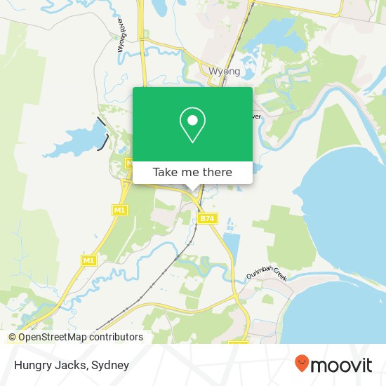 Hungry Jacks map