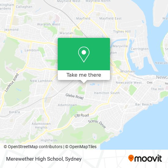 Merewether High School map