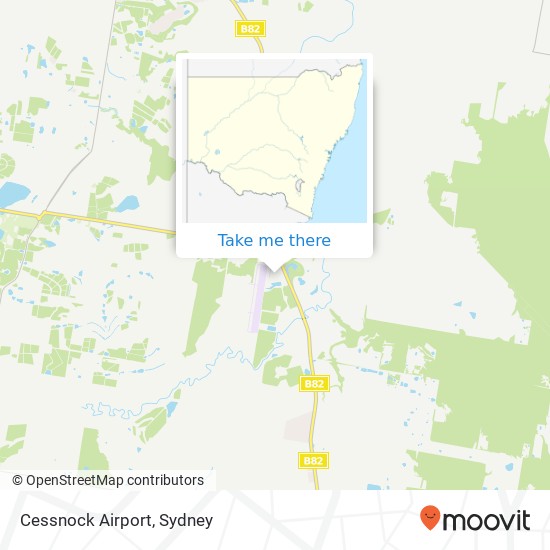 Mapa Cessnock Airport