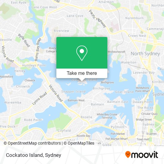 Cockatoo Island map