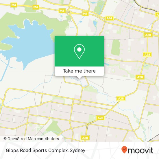 Mapa Gipps Road Sports Complex