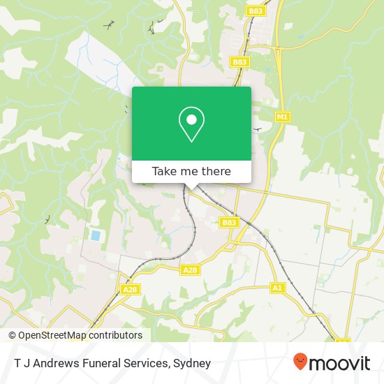 T J Andrews Funeral Services map