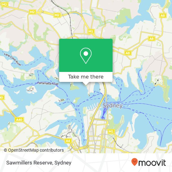 Mapa Sawmillers Reserve