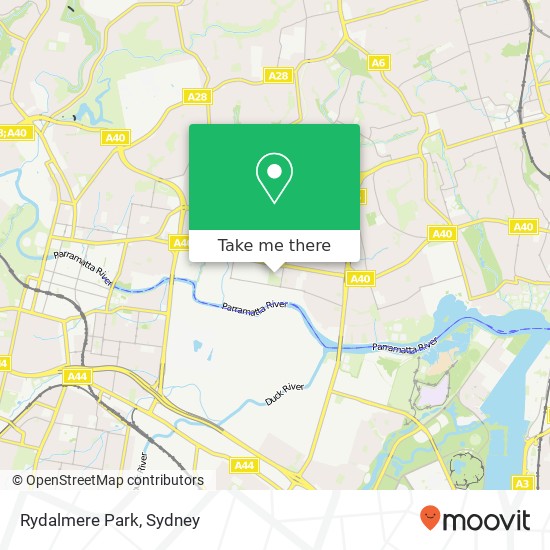 Mapa Rydalmere Park