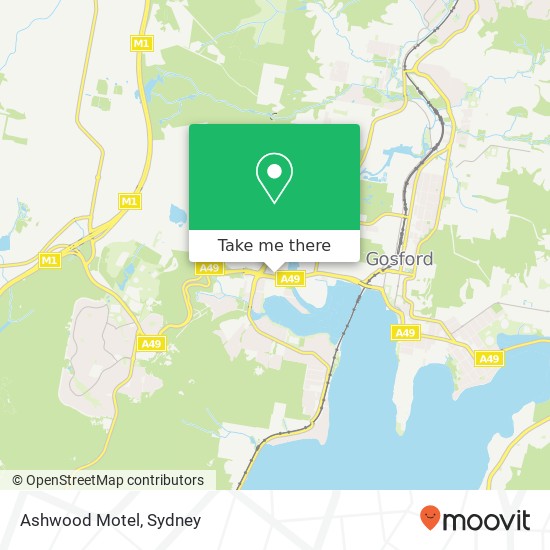 Ashwood Motel map