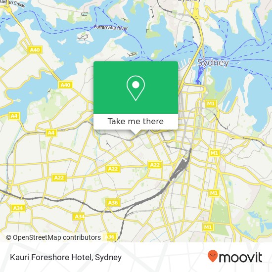 Mapa Kauri Foreshore Hotel