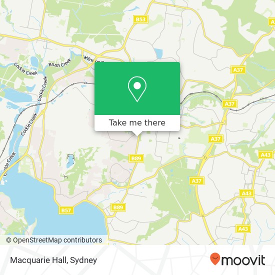 Mapa Macquarie Hall