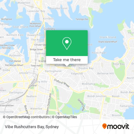 Vibe Rushcutters Bay map