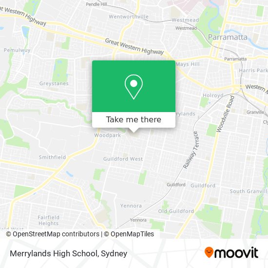 Mapa Merrylands High School