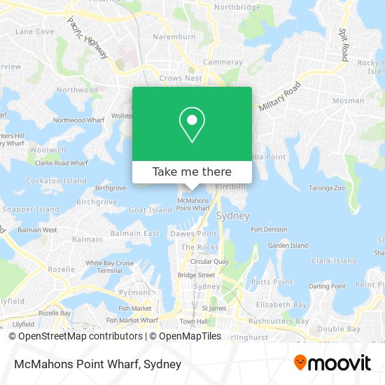 Mapa McMahons Point Wharf