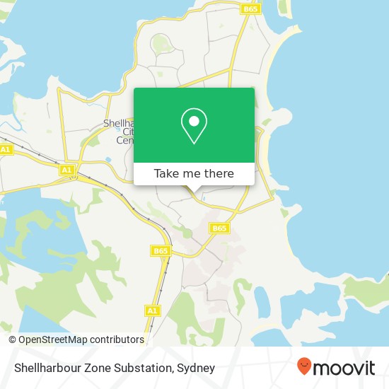 Mapa Shellharbour Zone Substation