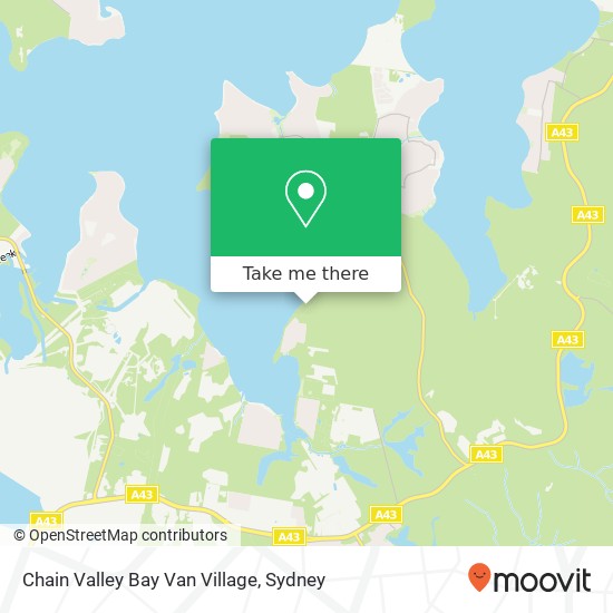 Chain Valley Bay Van Village map