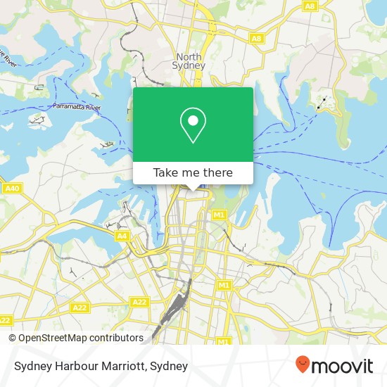 Mapa Sydney Harbour Marriott