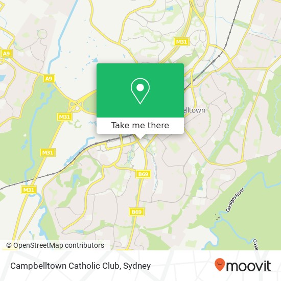 Campbelltown Catholic Club map