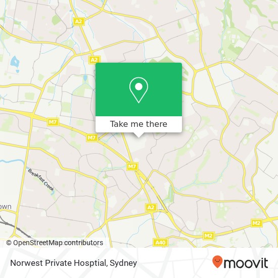 Norwest Private Hosptial map