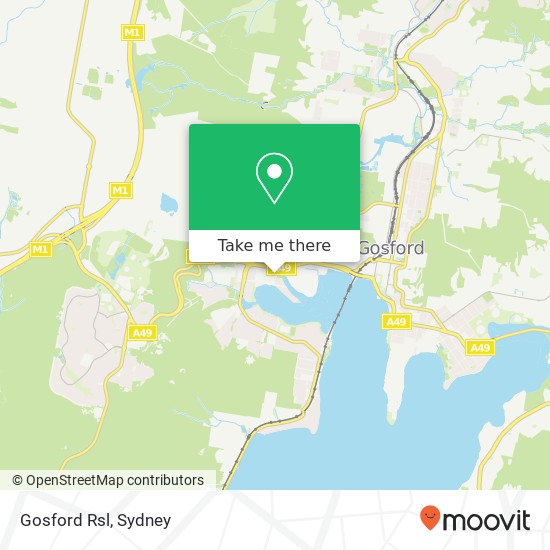 Gosford Rsl map