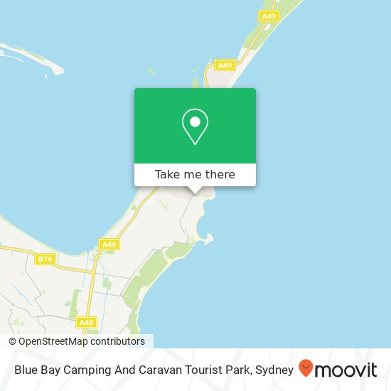 Blue Bay Camping And Caravan Tourist Park map