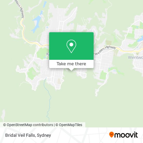 Mapa Bridal Veil Falls