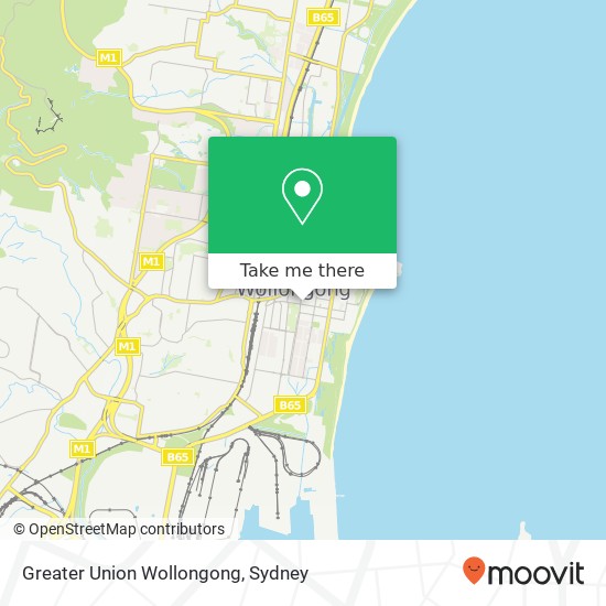 Greater Union Wollongong map