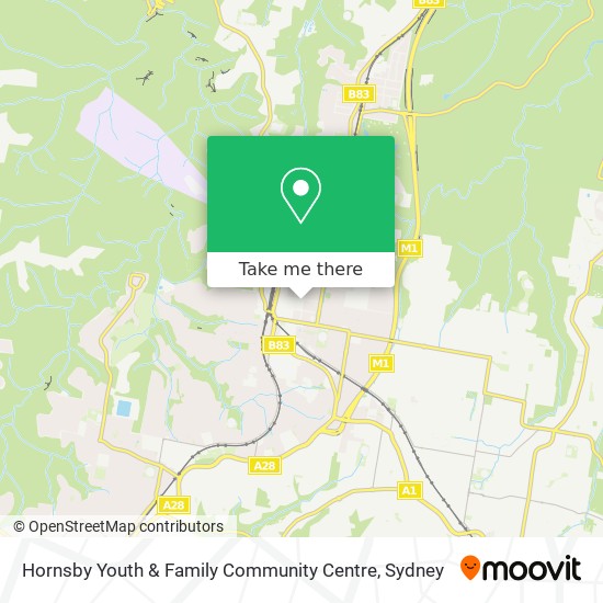 Hornsby Youth & Family Community Centre map