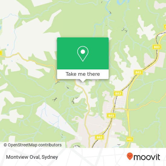 Mapa Montview Oval