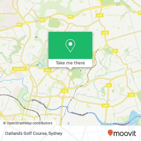 Mapa Oatlands Golf Course