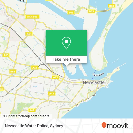 Newcastle Water Police map