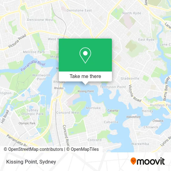 Mapa Kissing Point