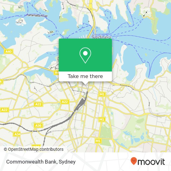 Mapa Commonwealth Bank